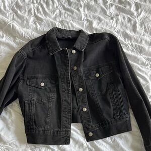 Topshop Black Denim Jacket